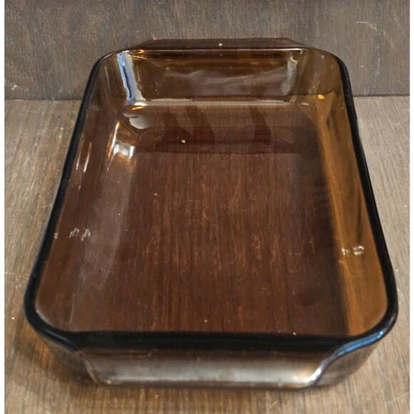 ANCHOR HOCKING Fire King 1.5 Qt Amber Glass 6.5x10 In. Baking Pan Casserole Dish - Picture 1 of 5
